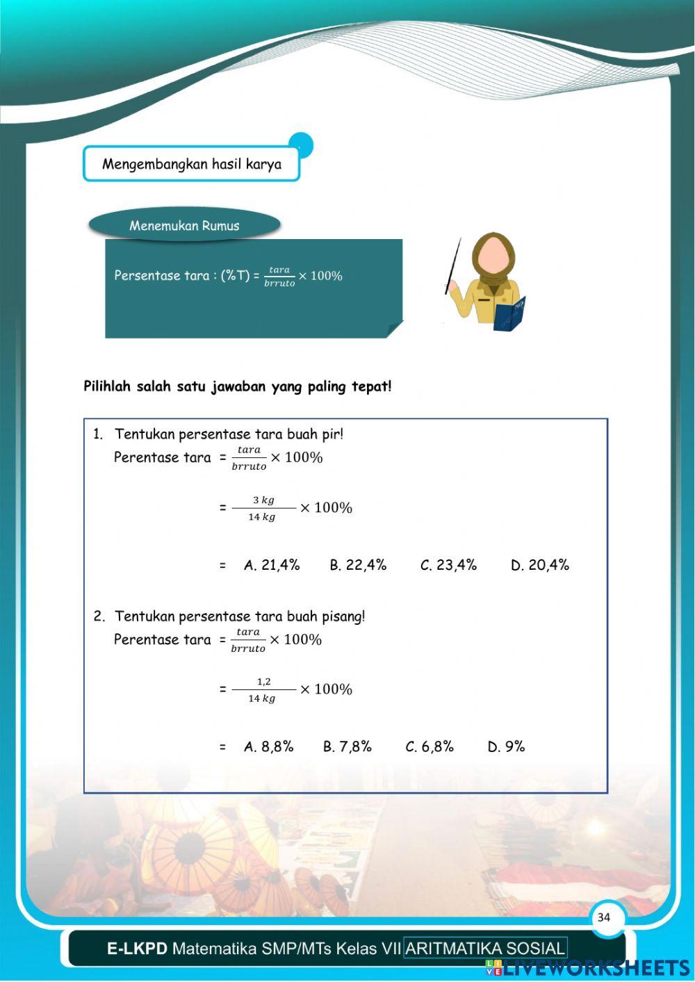 Aritmatika Sosial - LKPD 5 Kegiatan 1