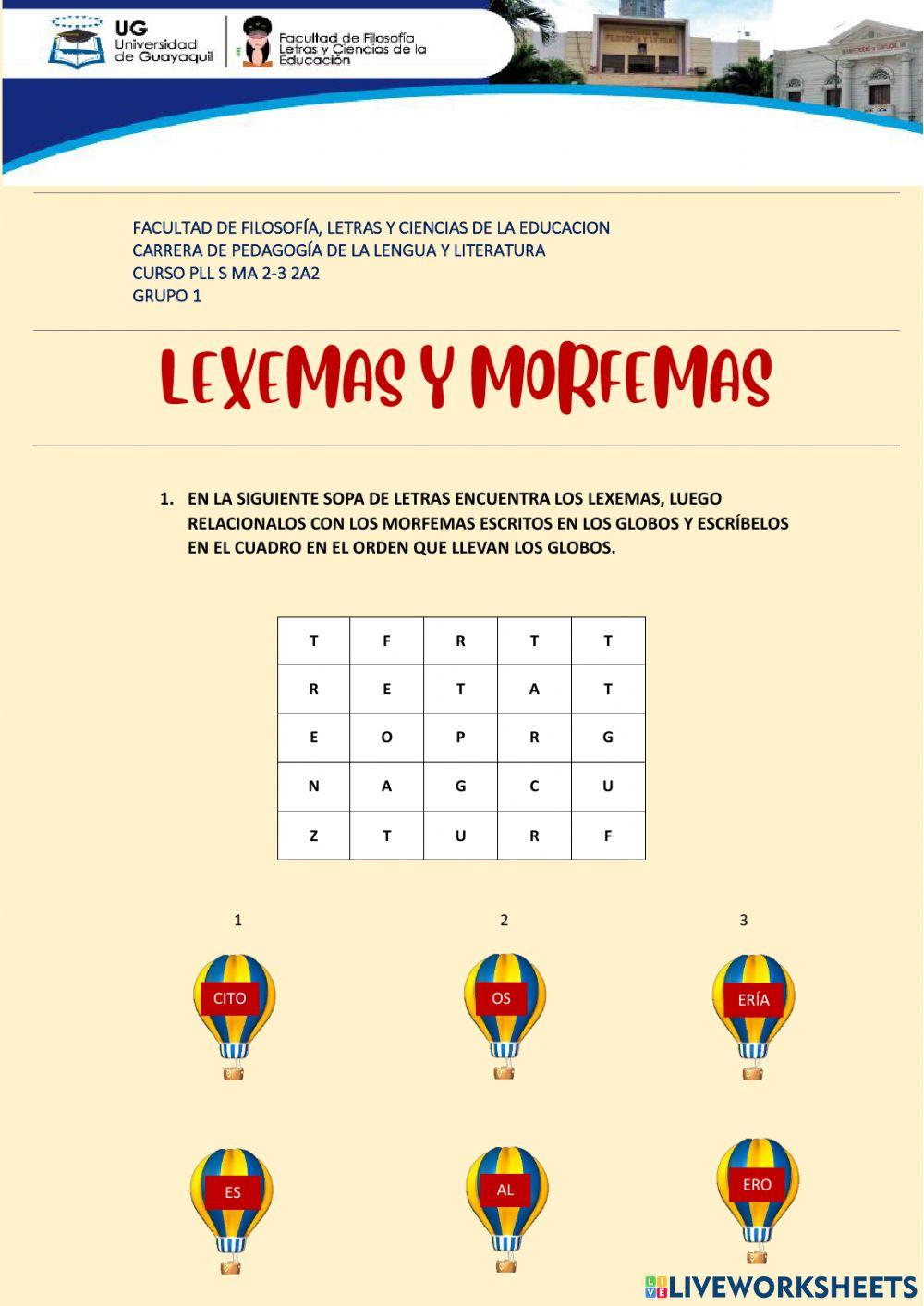 Lexemas y morfemas