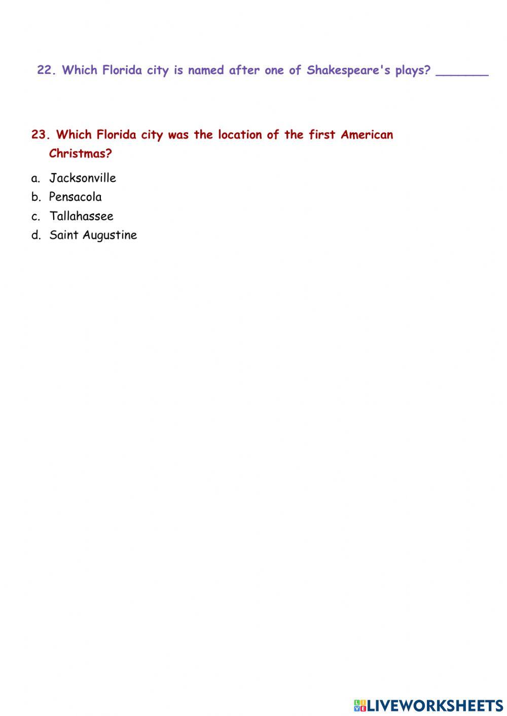 What do you know about Florida?