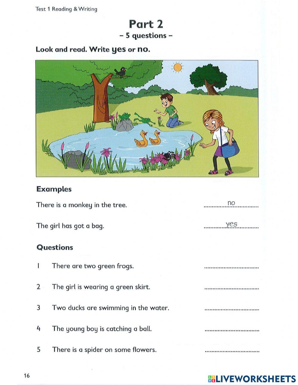 Reading and writing 2