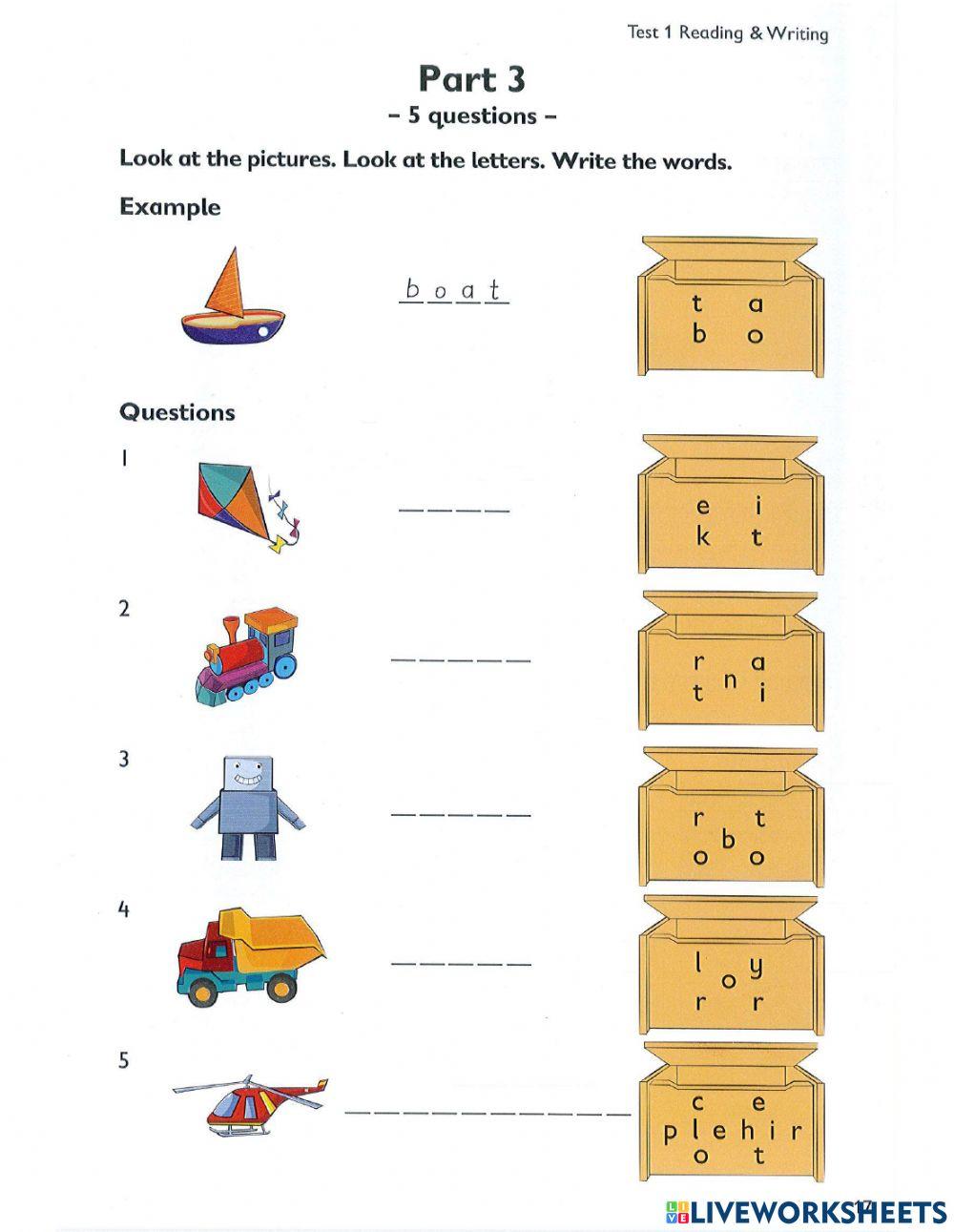 Reading and writing 2