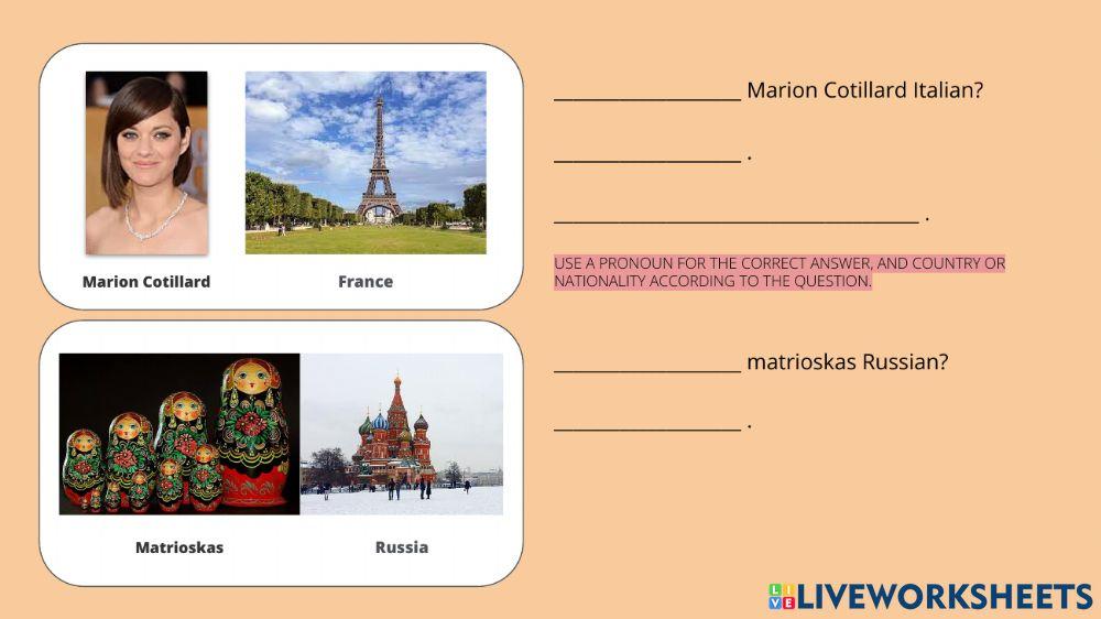 Verb BE and Short answers