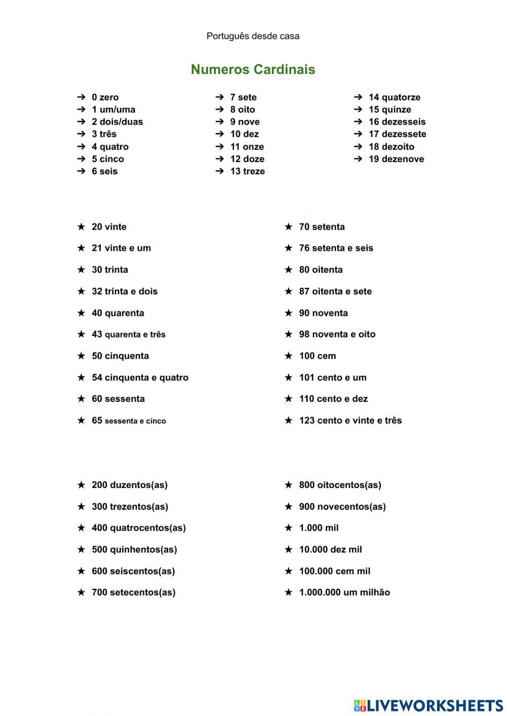 Números e sua escritura