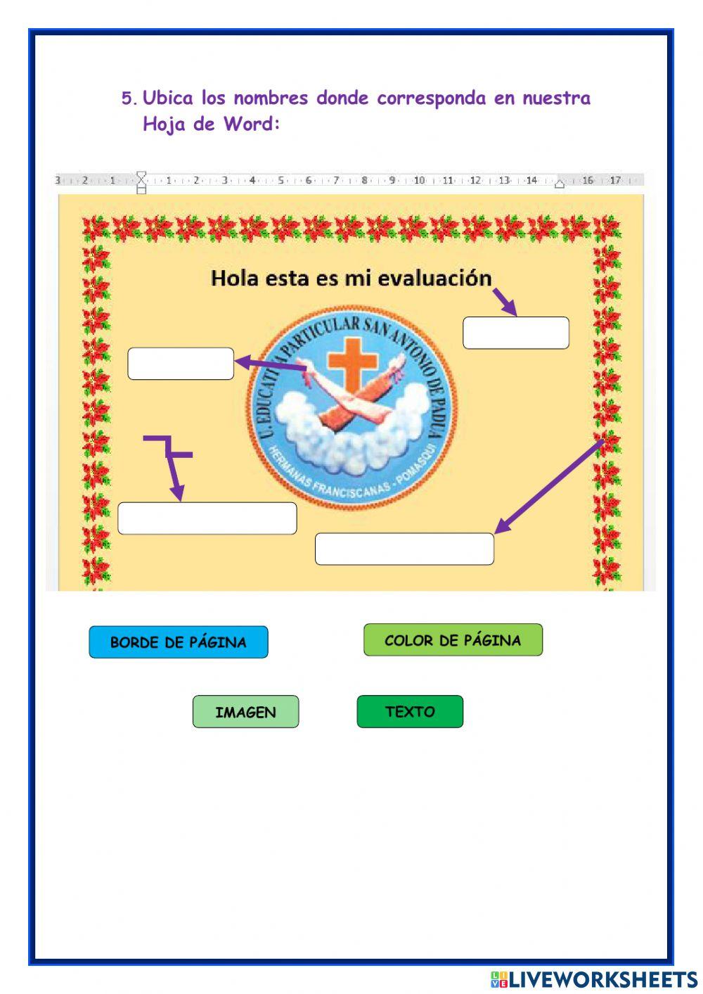 Evaluación 3ero de Basica A y B
