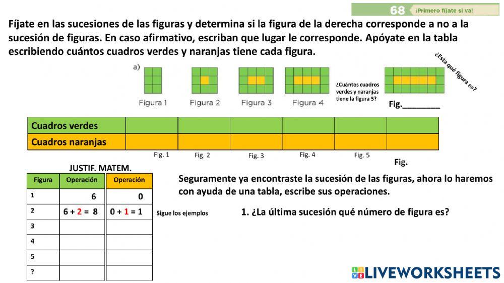 Sucesiones con figuras eométricas
