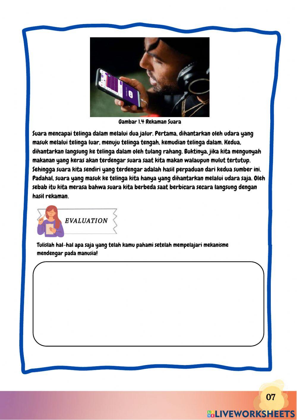 E-LKPD Mekanisme Pendengaran Manusia