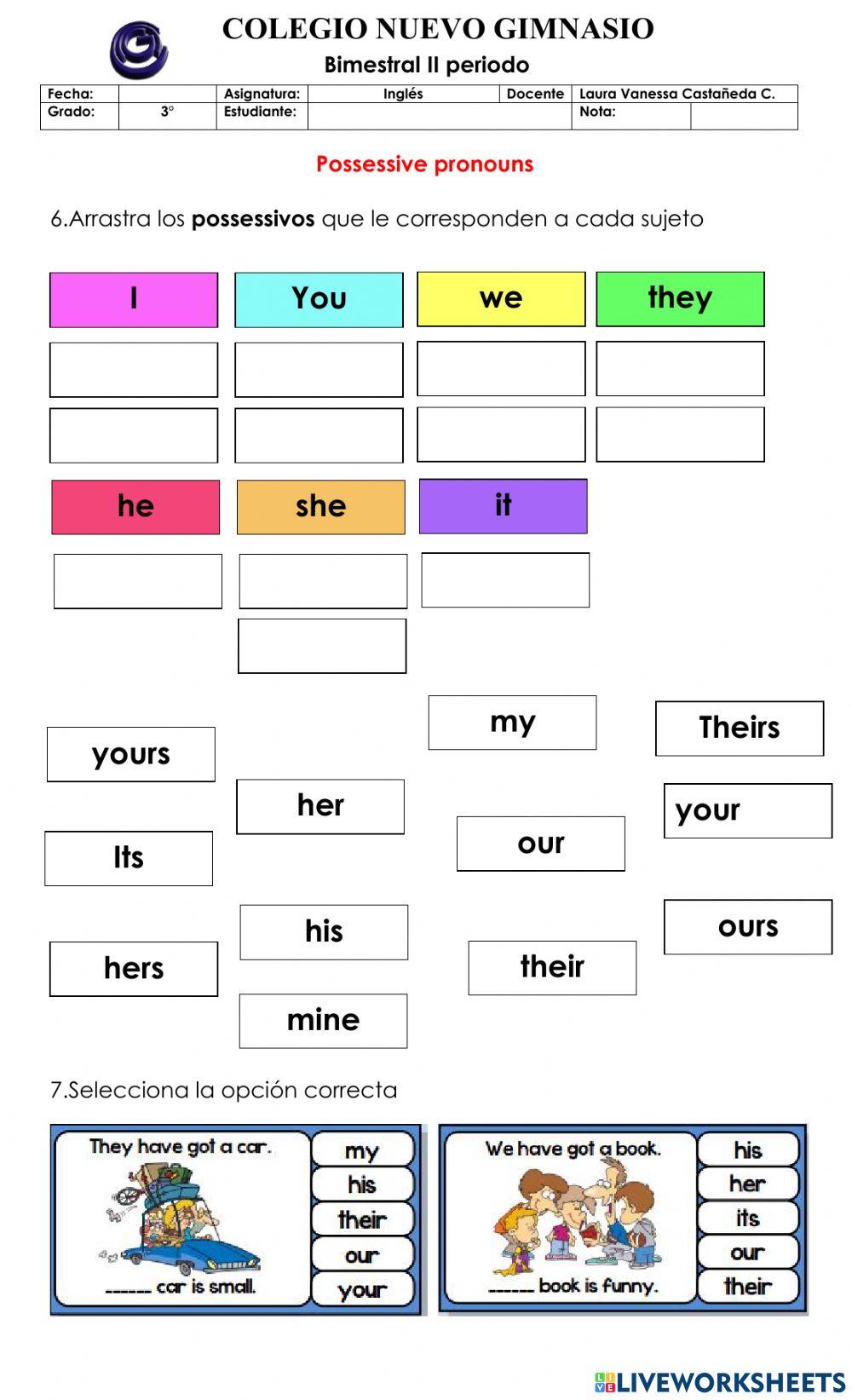 Bimestral inglés tercero