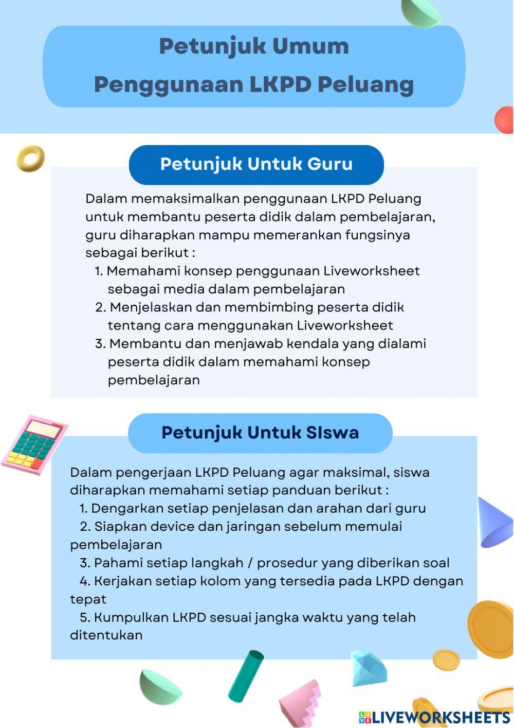 Pengantar LKPD Peluang