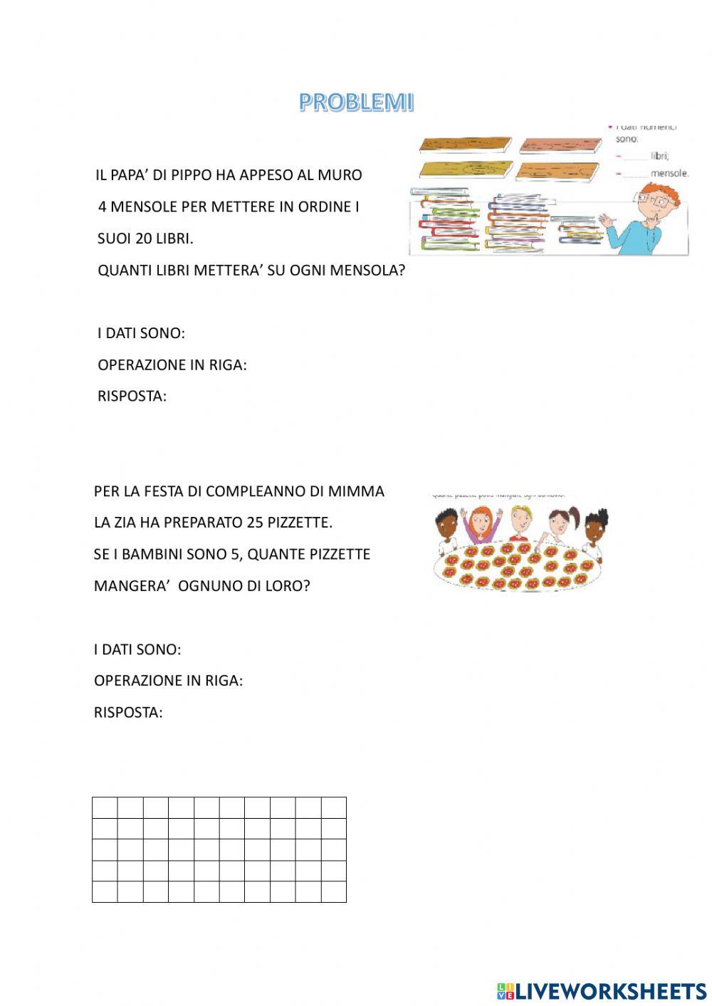 Problemi con divisioni