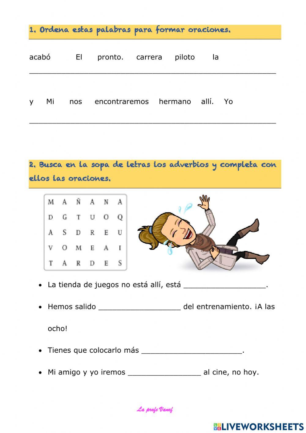 Adverbios, sufijos y la fábula