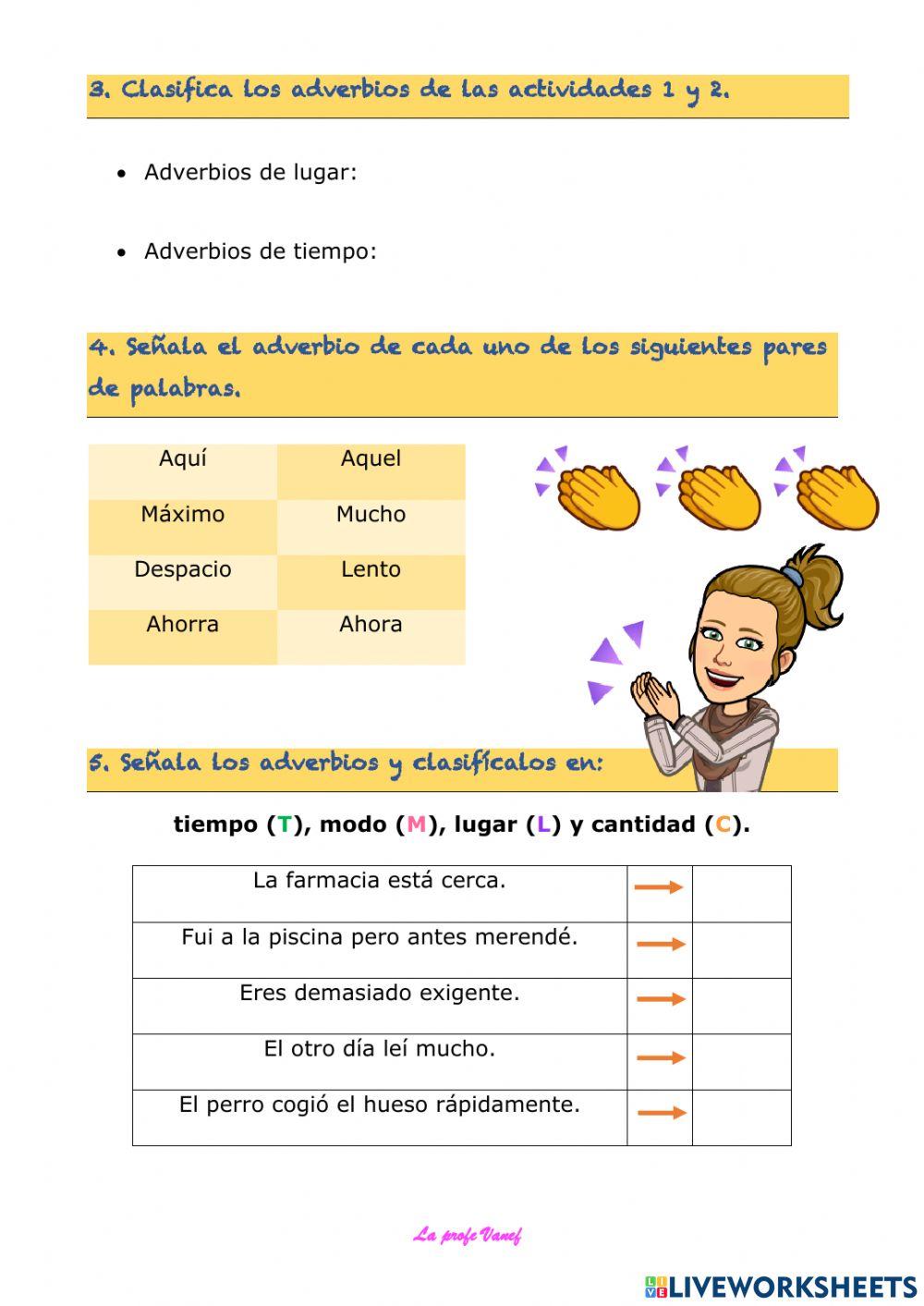 Adverbios, sufijos y la fábula