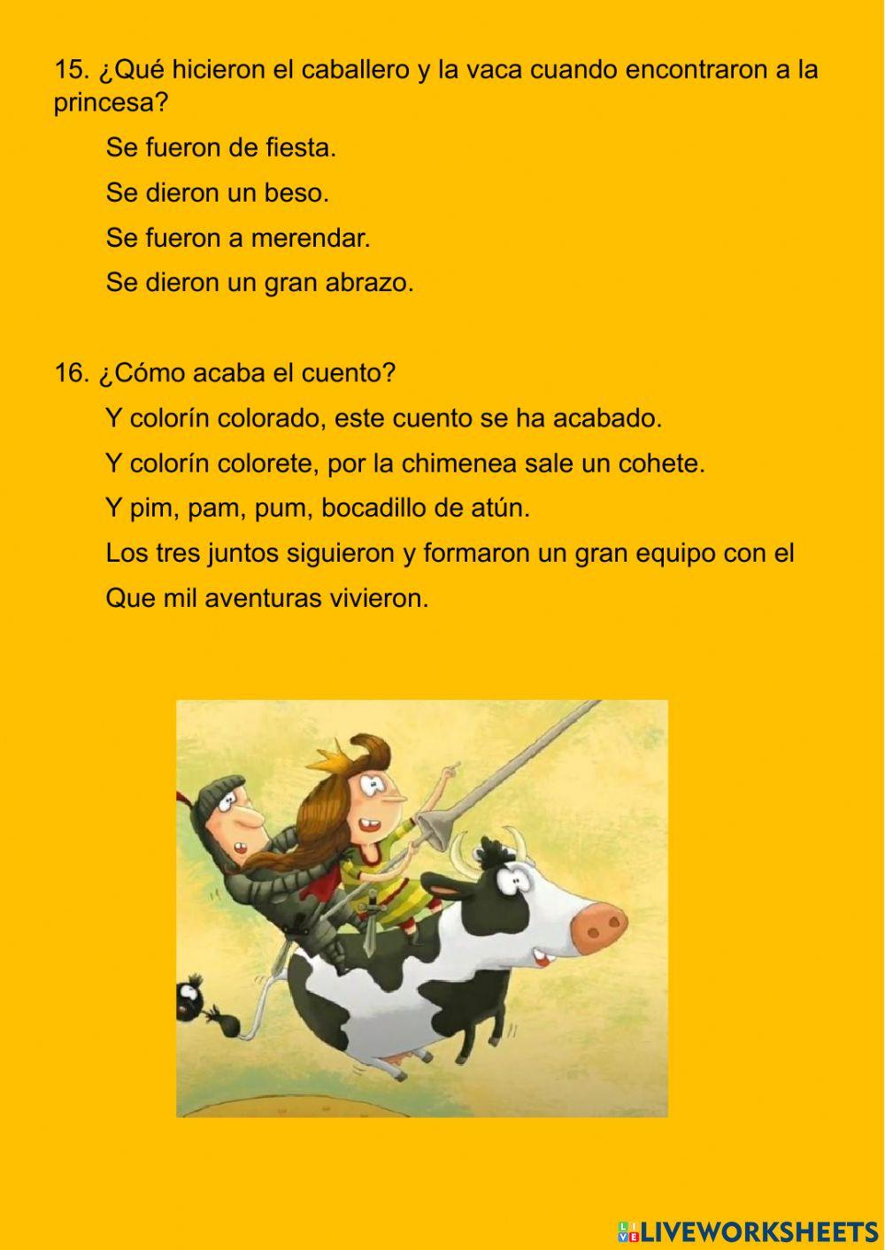 Comprensión oral . El caballero que no tenía caballo