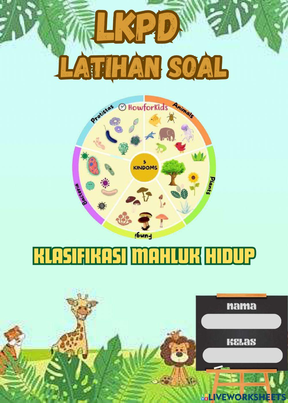Latihan Soal Klasifikasi Mahluk hidup