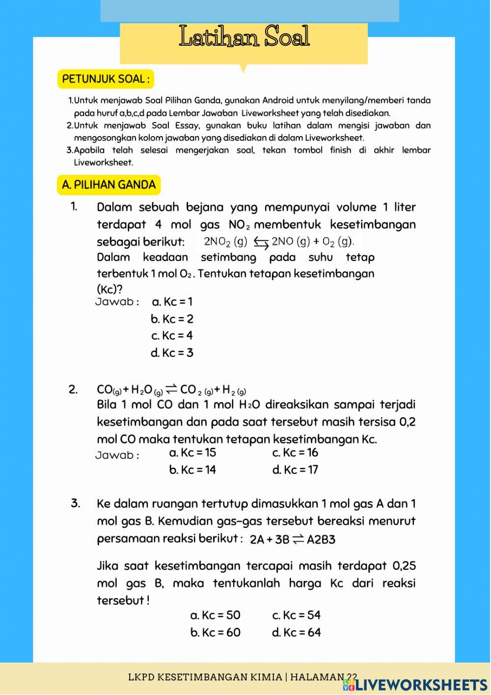 Kesetimbangan kimia part 3