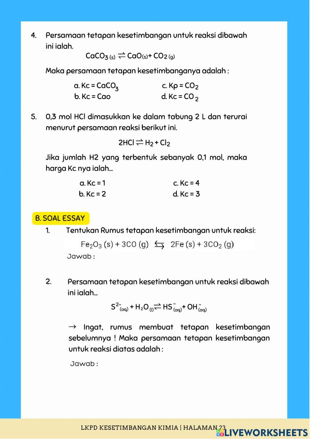 Kesetimbangan kimia part 3