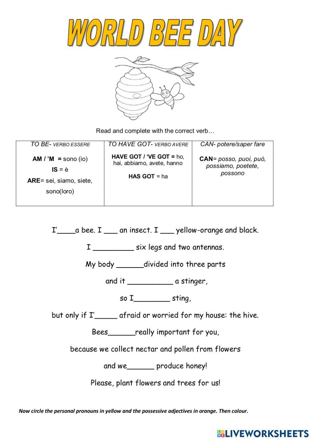 World bee day listen and write World bee day listen and write