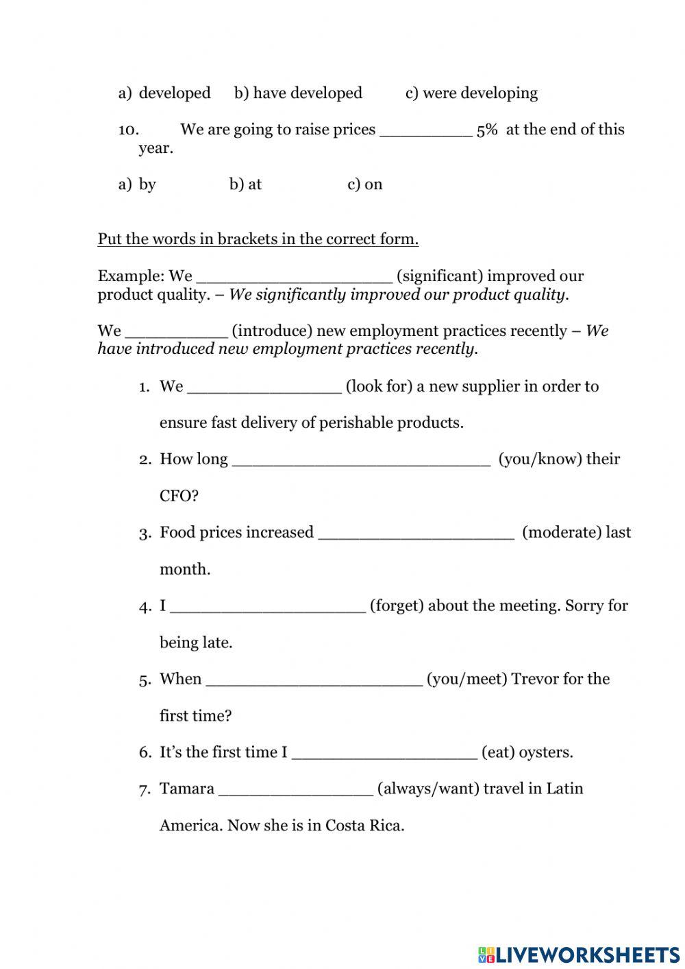 Mix for business English