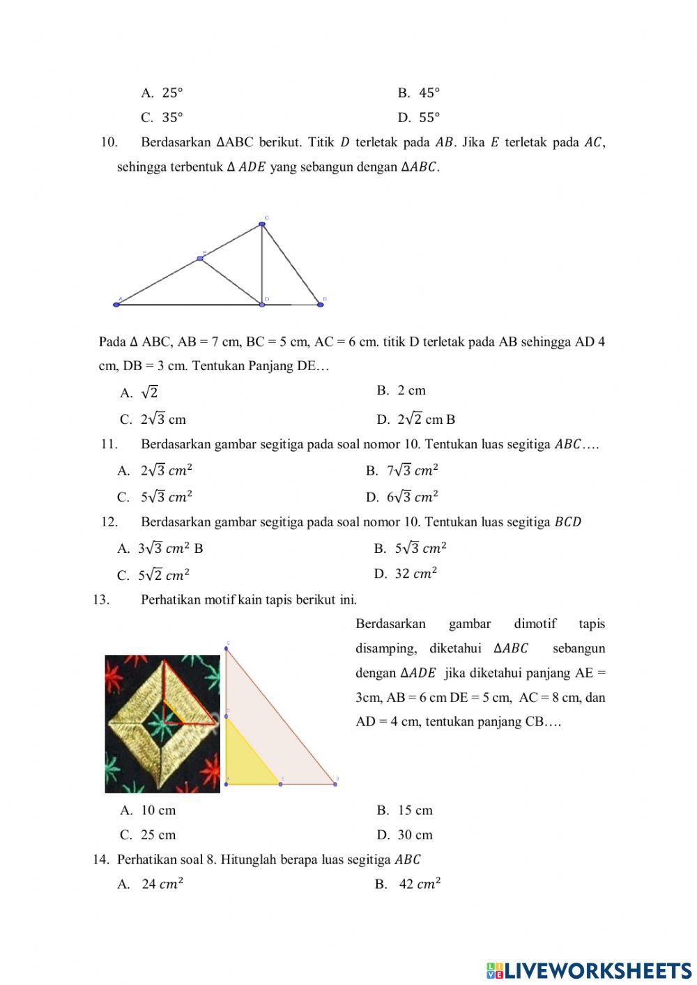 Soal post tes kemapuan pemahaman konsep