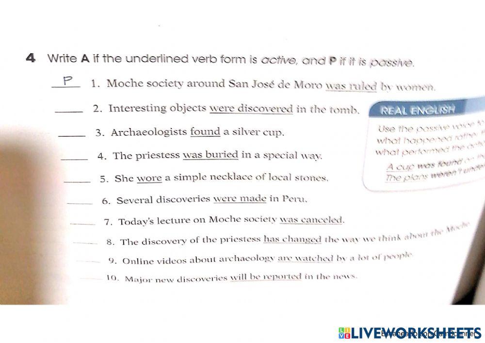 PassiveVoice  with different  TensesExercises