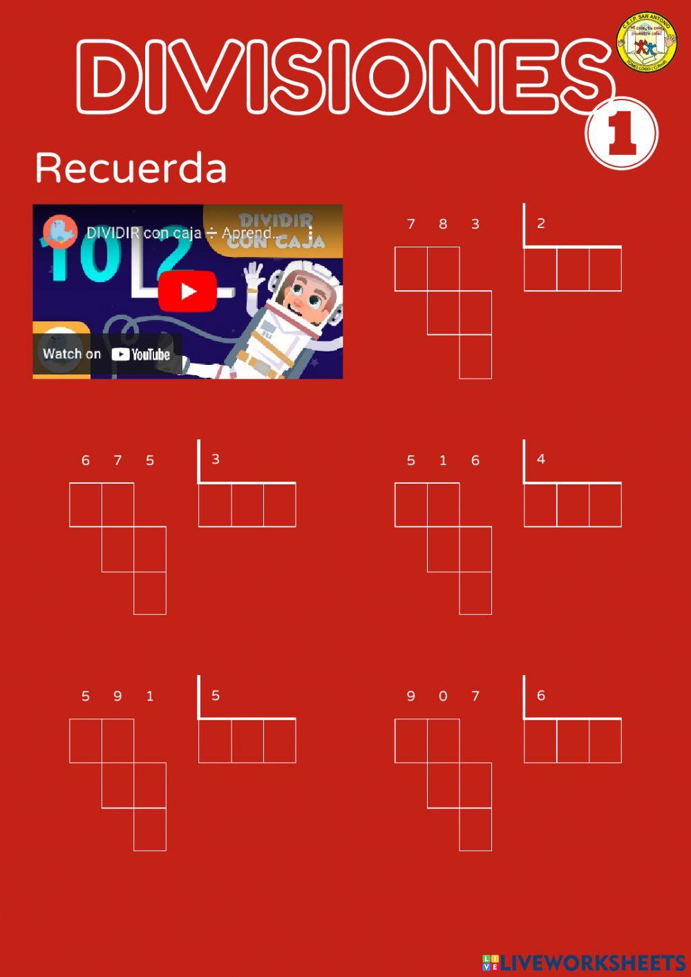 Divisiones por una cifra 1