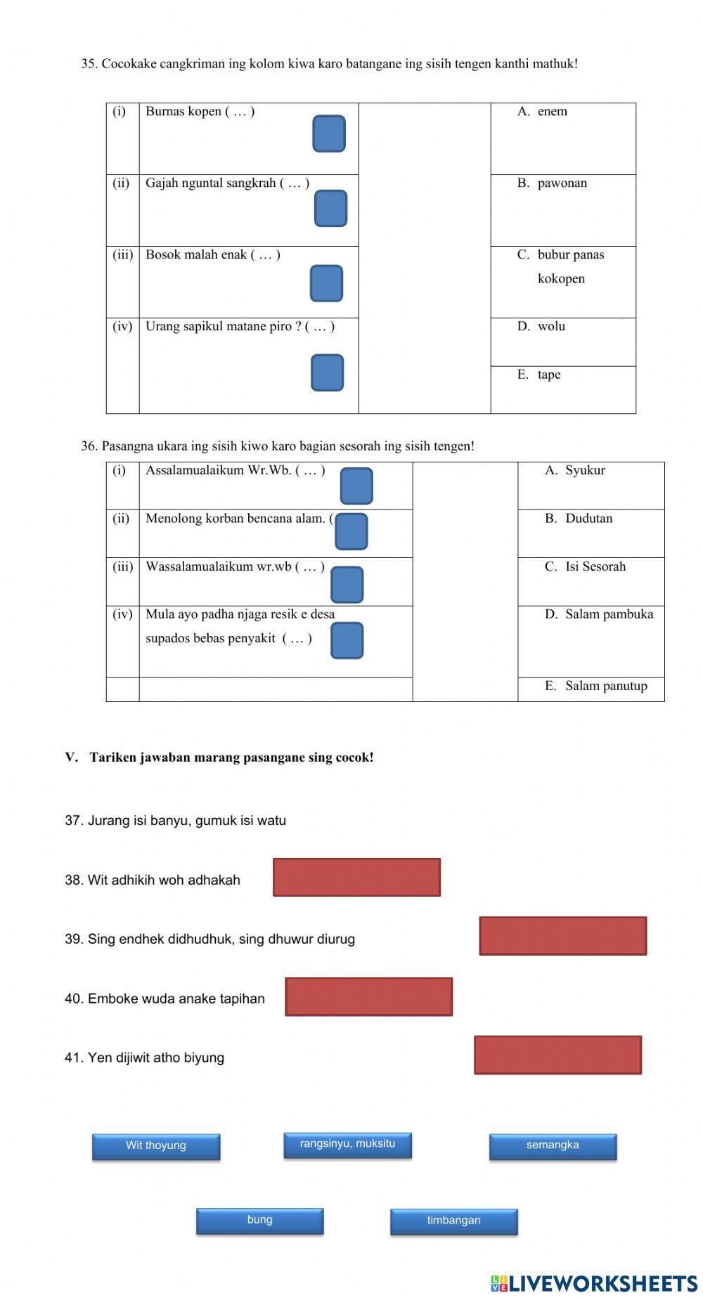 Ujian Sekolah Bahasa Jawa