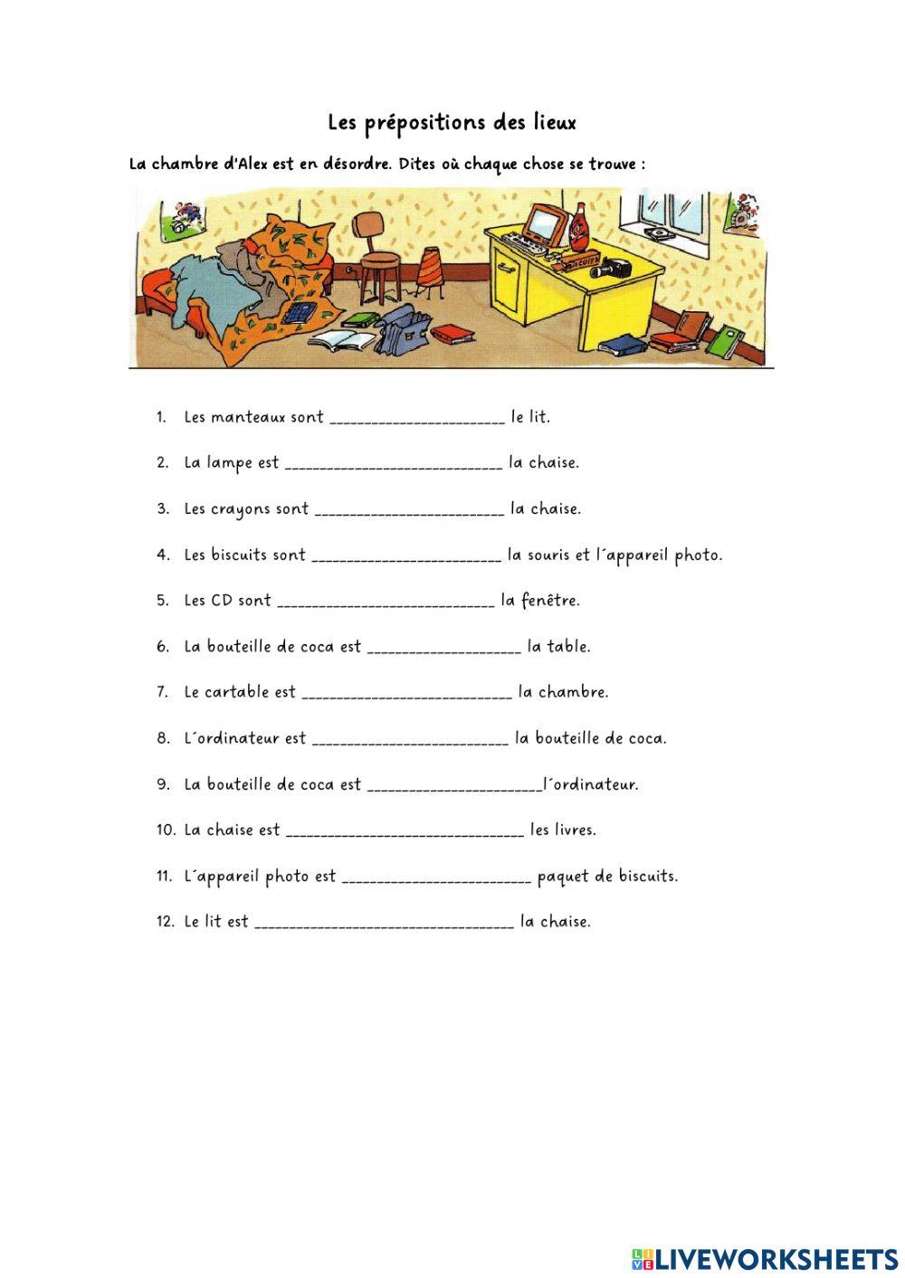 Les prépositions de lieux