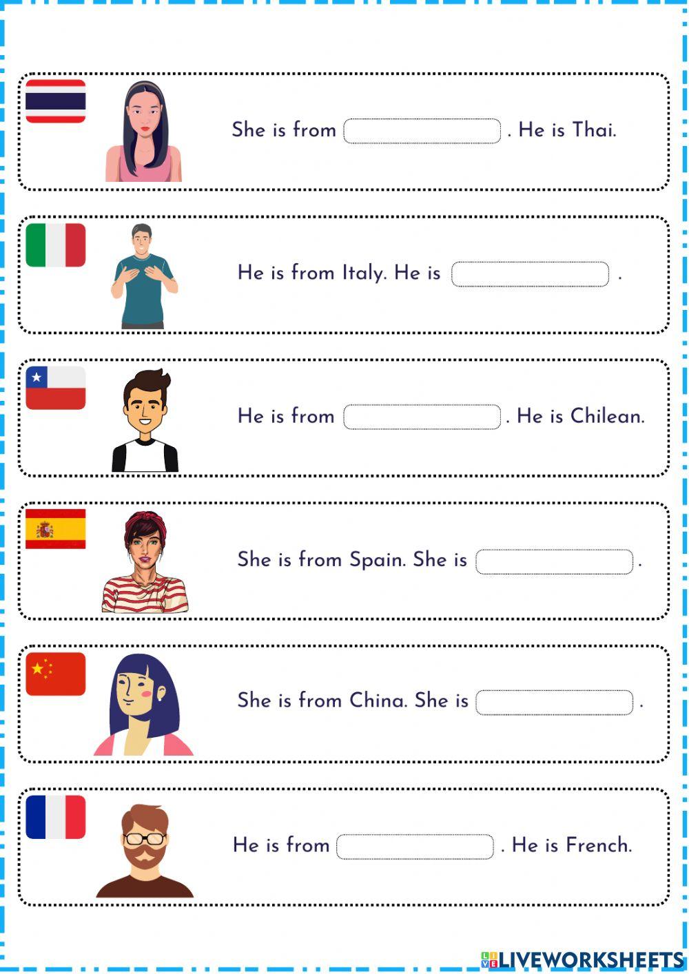 Countries and Nationalities - part 2