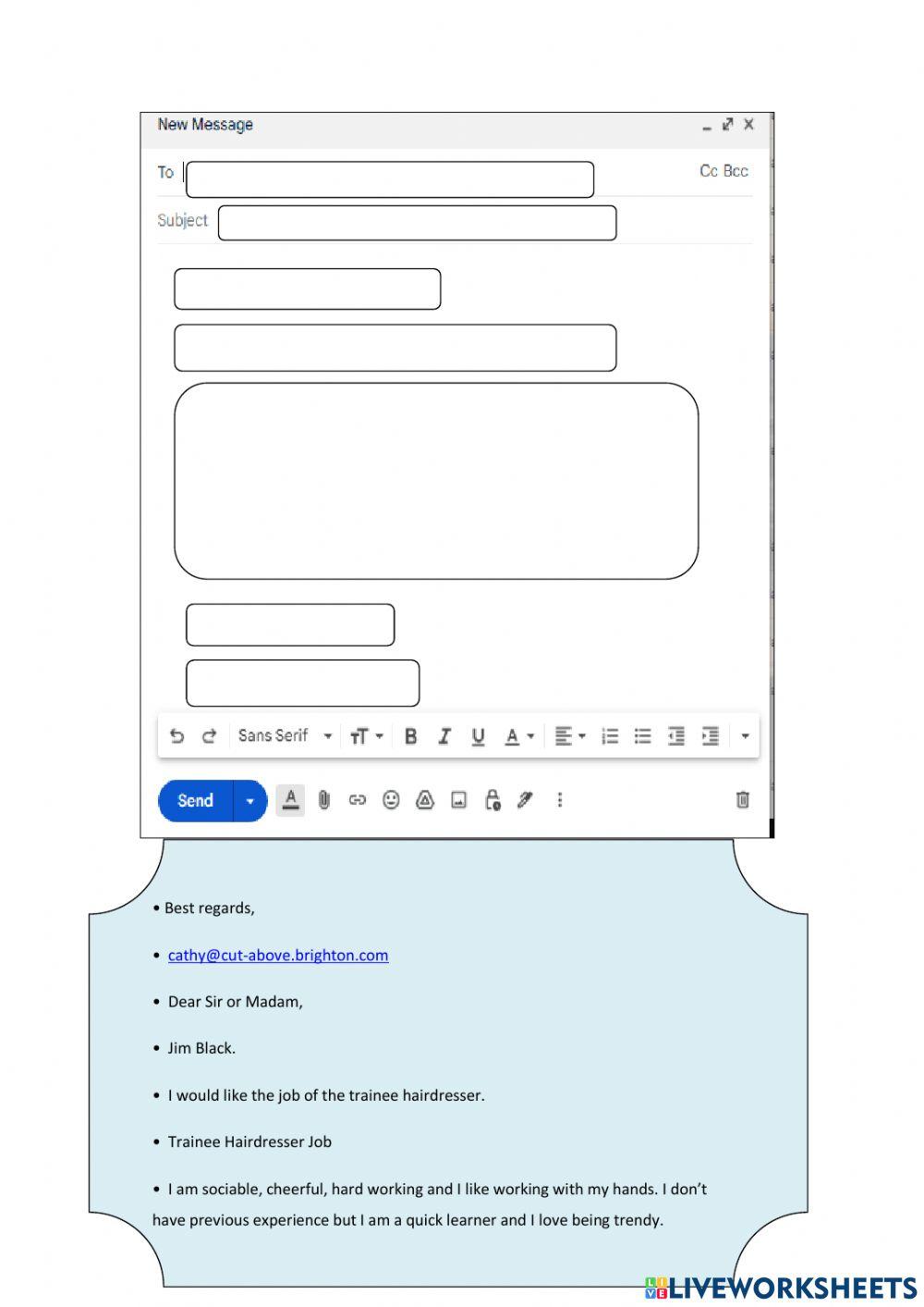 Email-Apply for a job!