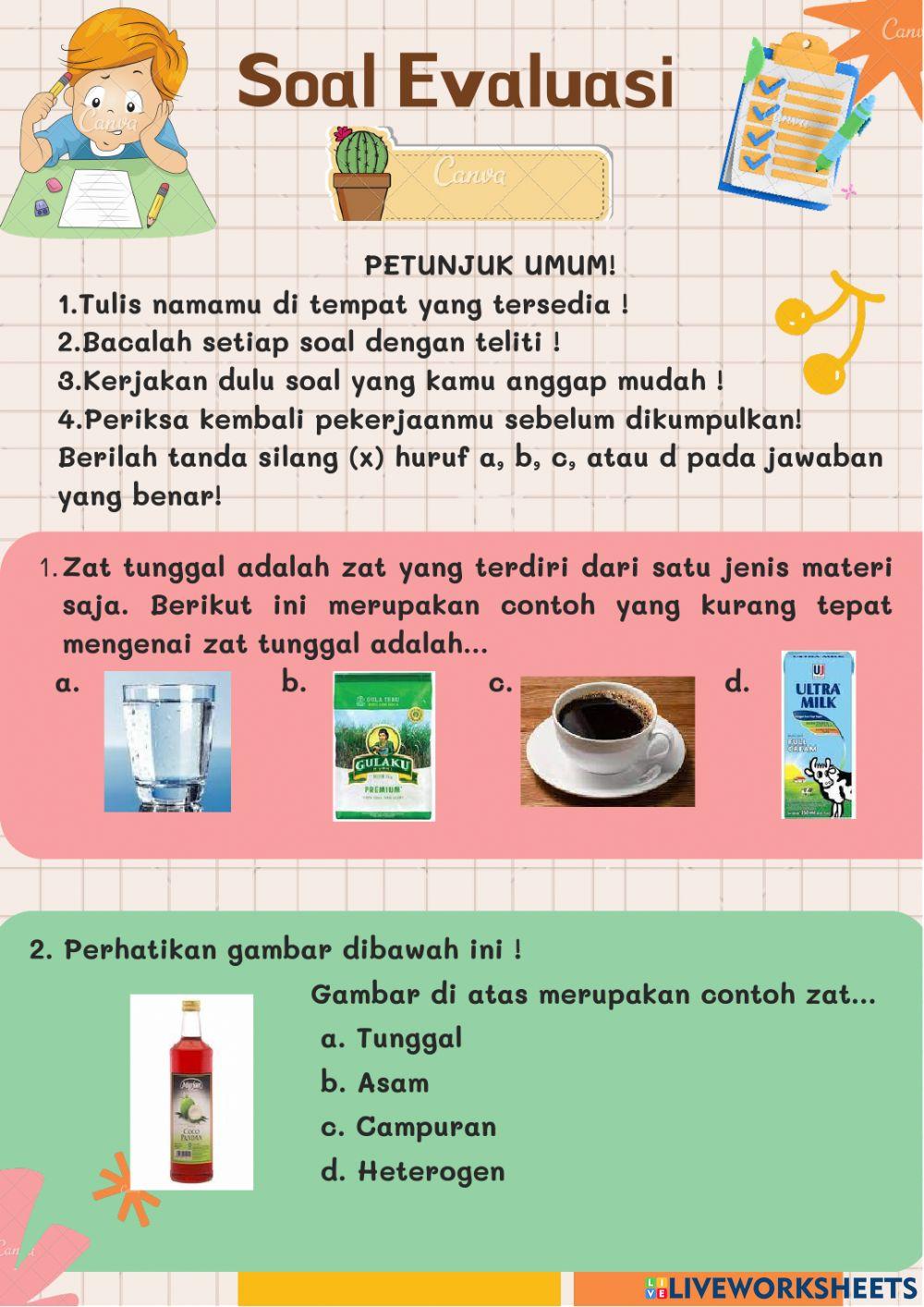 Zat Tunggal & Campuran