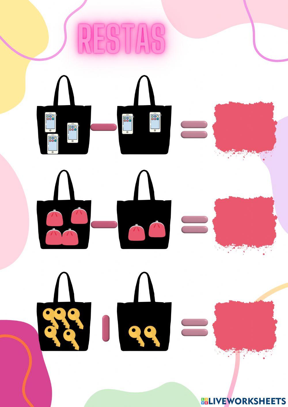 Conteo y operación de la resta