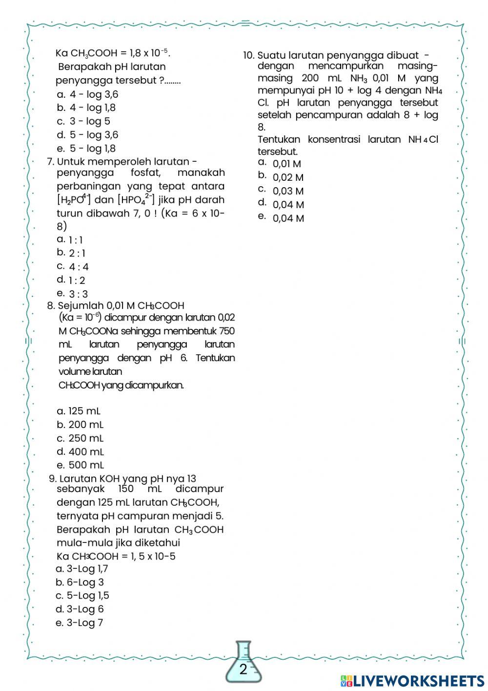 Evaluasi Akhir Larutan Penyangga