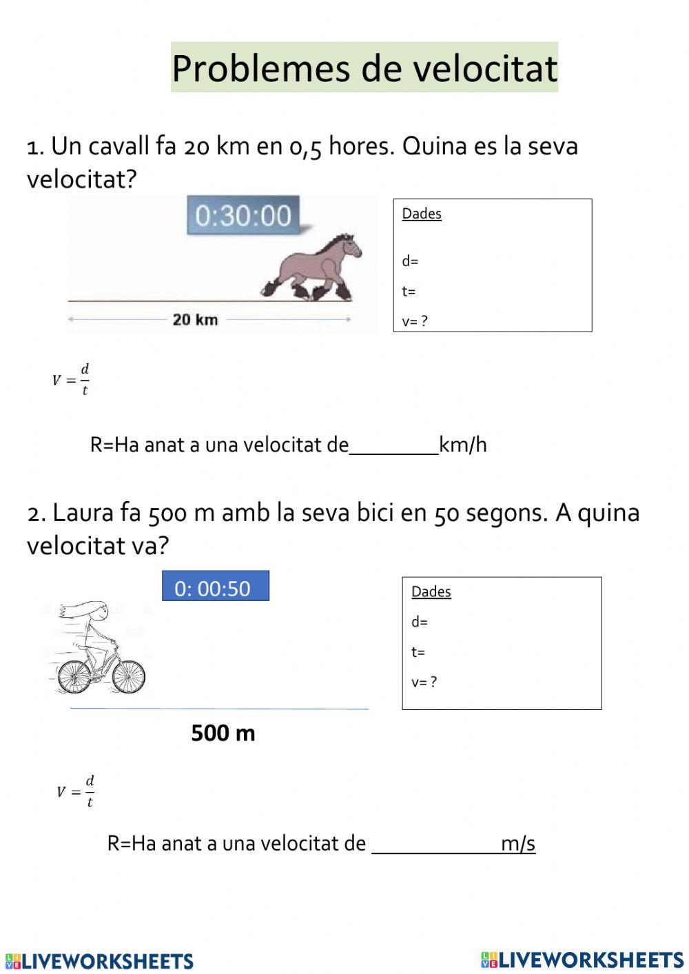 Problemes de velocitat