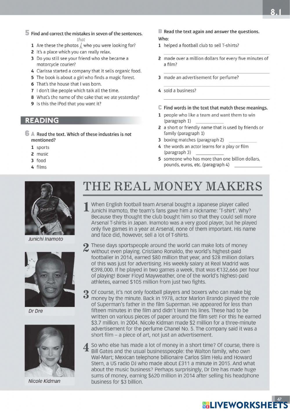 Speakout pre intermediate lesson 8 1 pay me more 