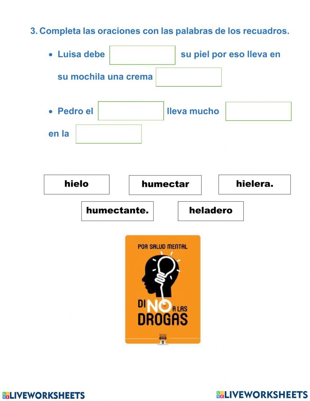 Familia de palabras con h.