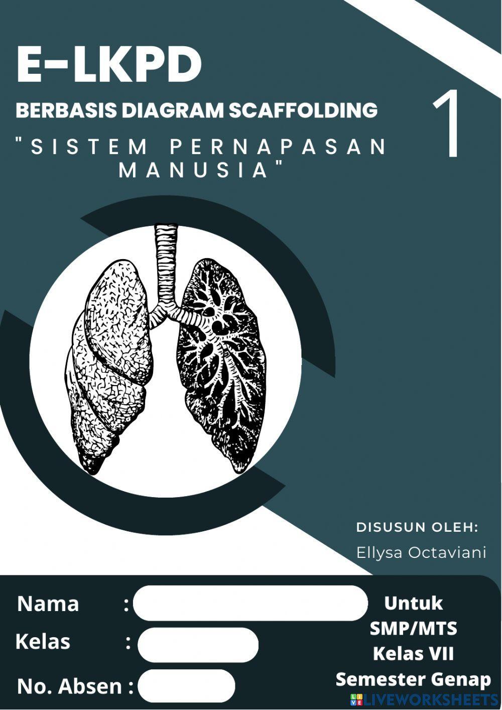 E-LKPD Sistem pernapasan (organ pernapsan) berbasis diagram scaffolding