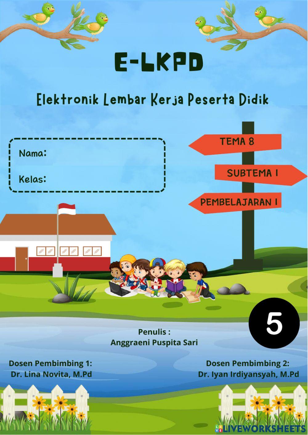 E-LKPD Kelas 5 Tema 8 Subtema 1 Pembelajaran 1