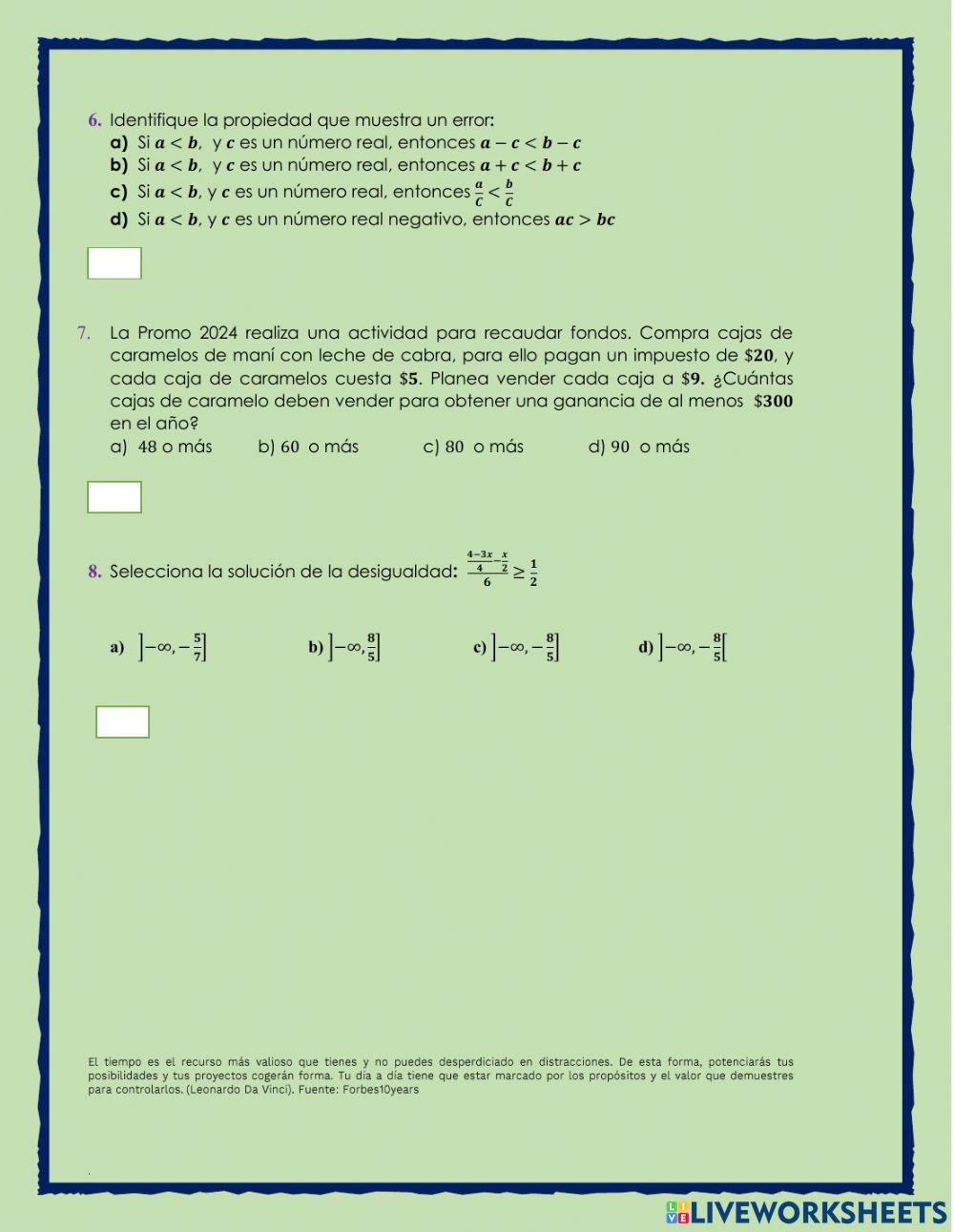 Factorización de polinomios y desigualdades.