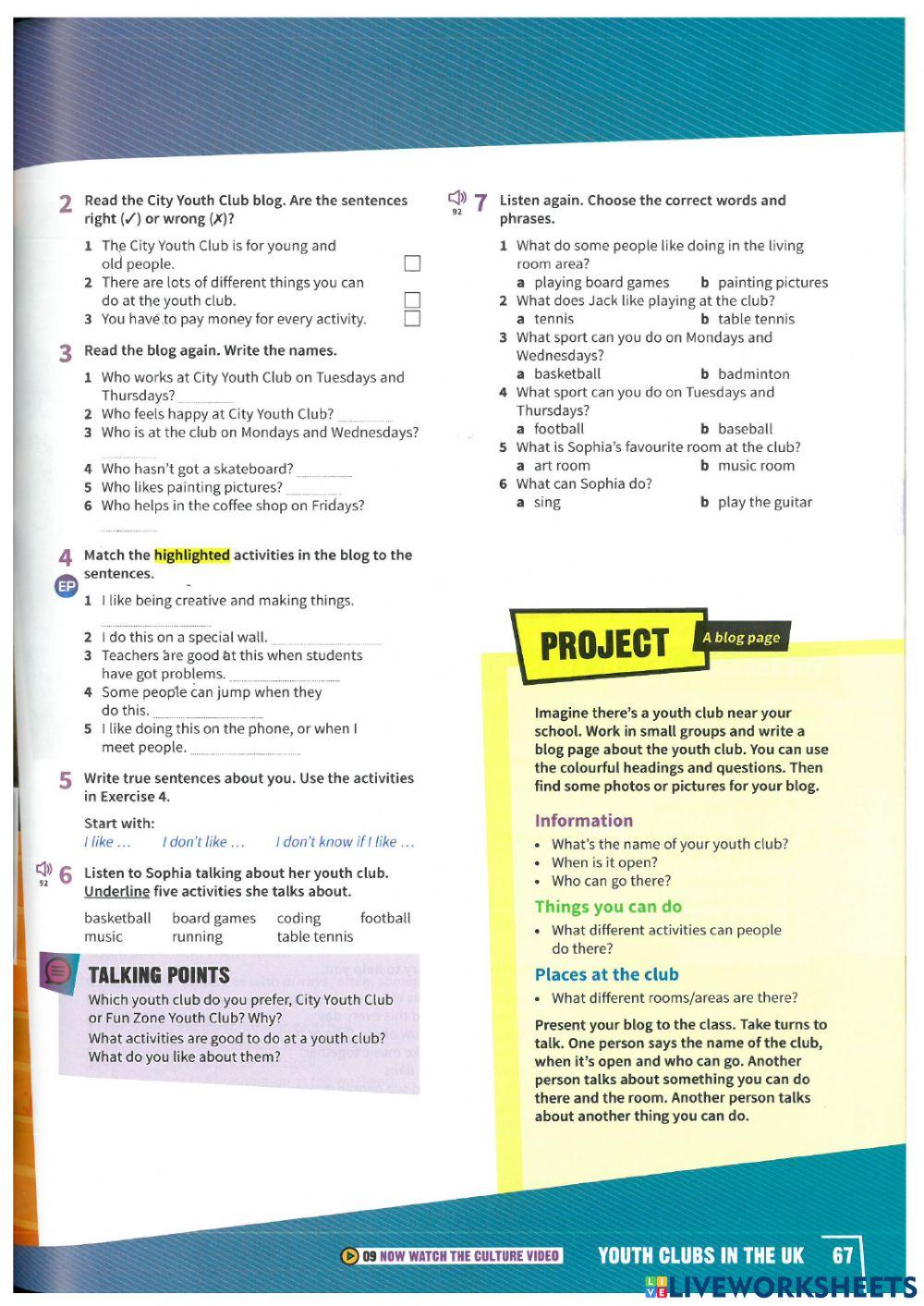 Prepare a1 level 1 page 66-67