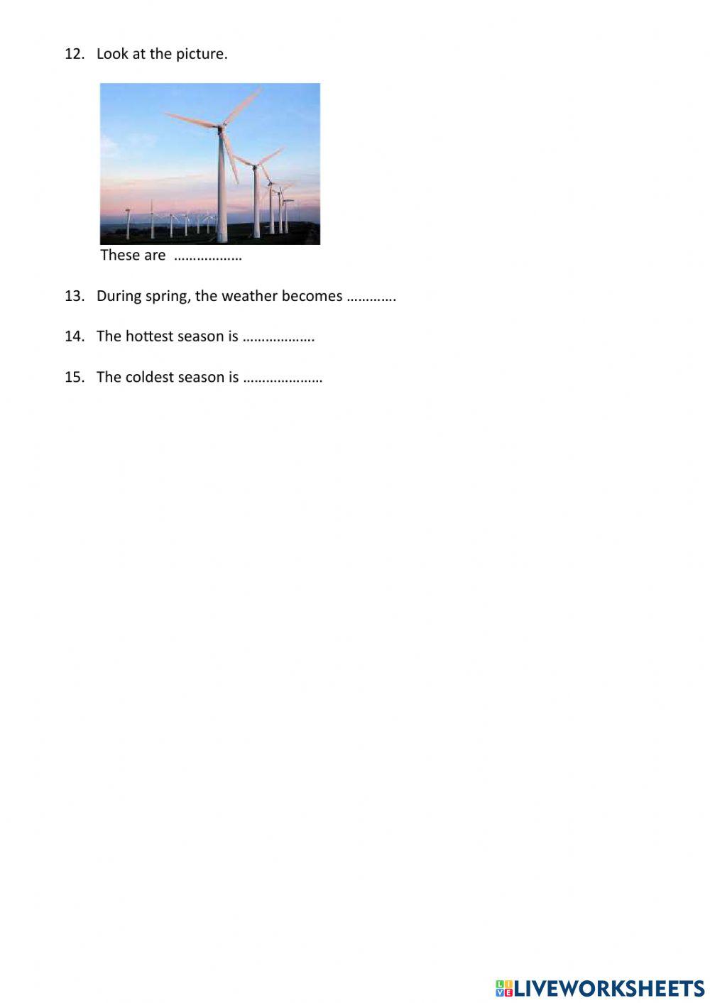 Objects Around Us, Weather and Seasons