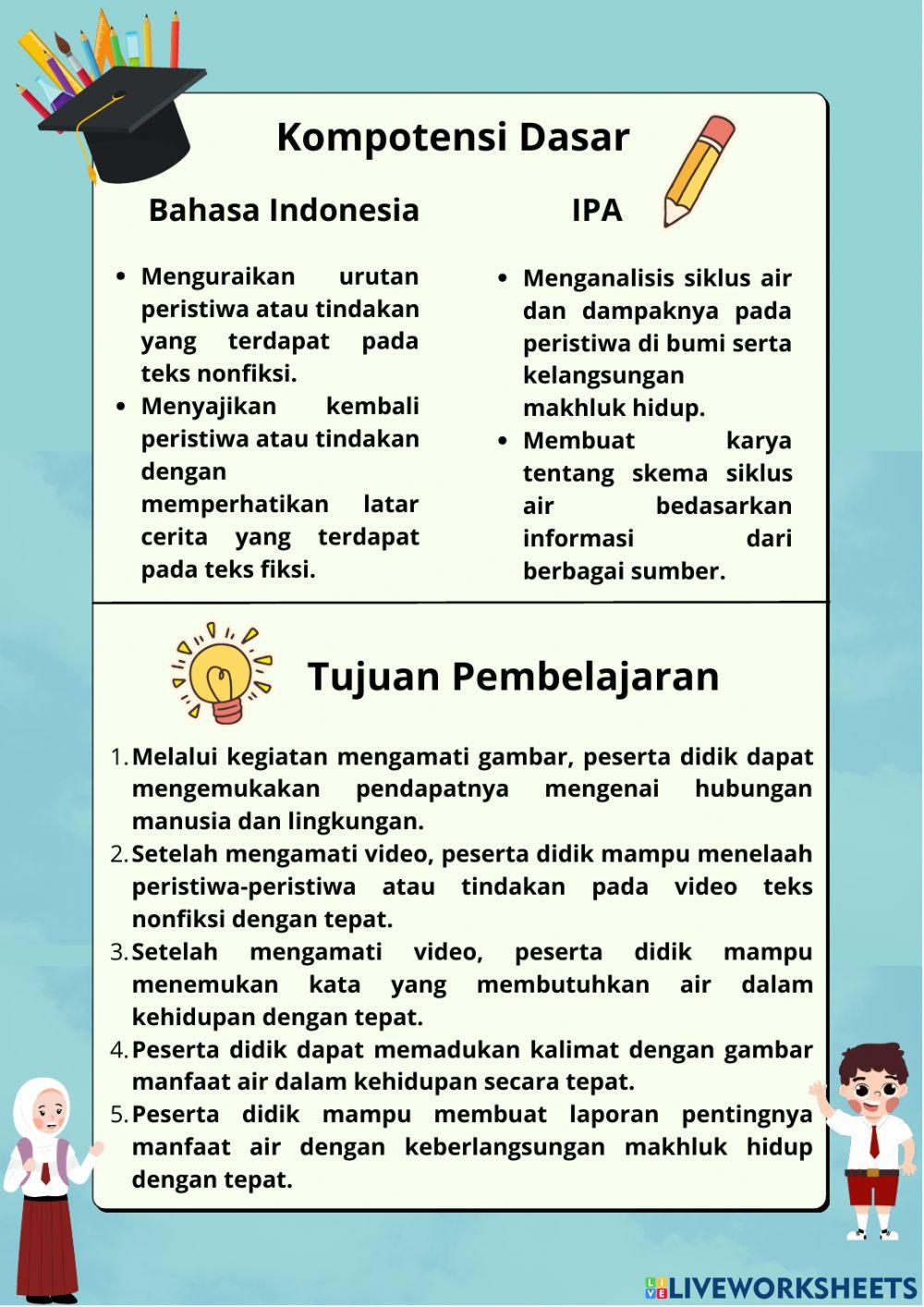 E-LKPD Kelas 5 Tema 8 Lingkungan Sahabat Kita Subtema 1 Manusia dan Lingkungan Pembelajaran 1