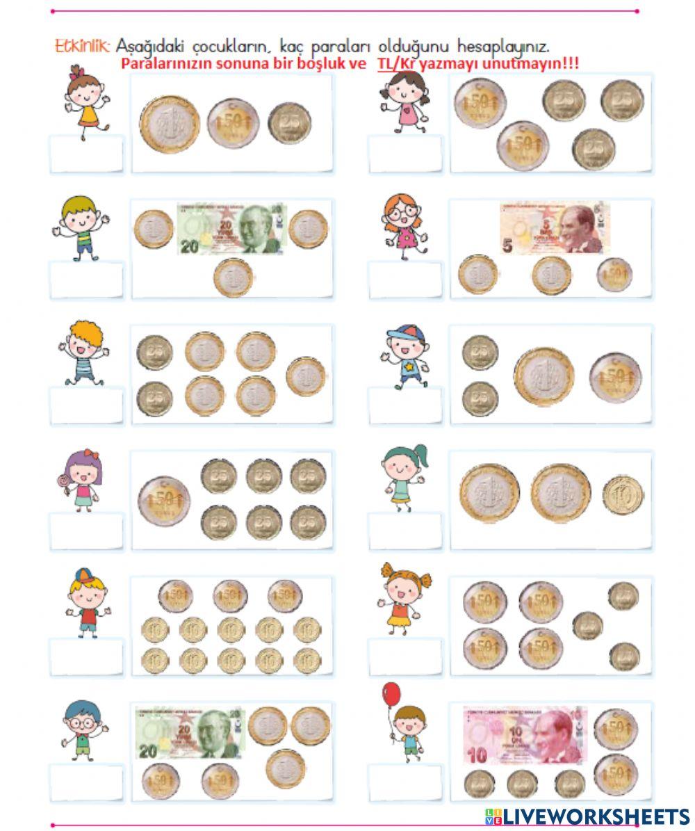 Çocukların Kaç TL'si var?