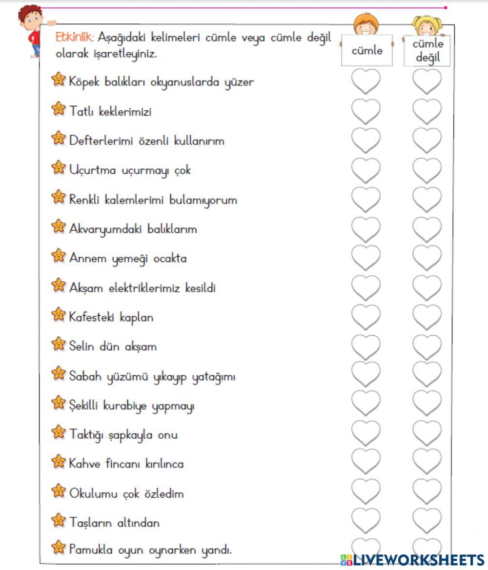 Cümle mi Değil mi?