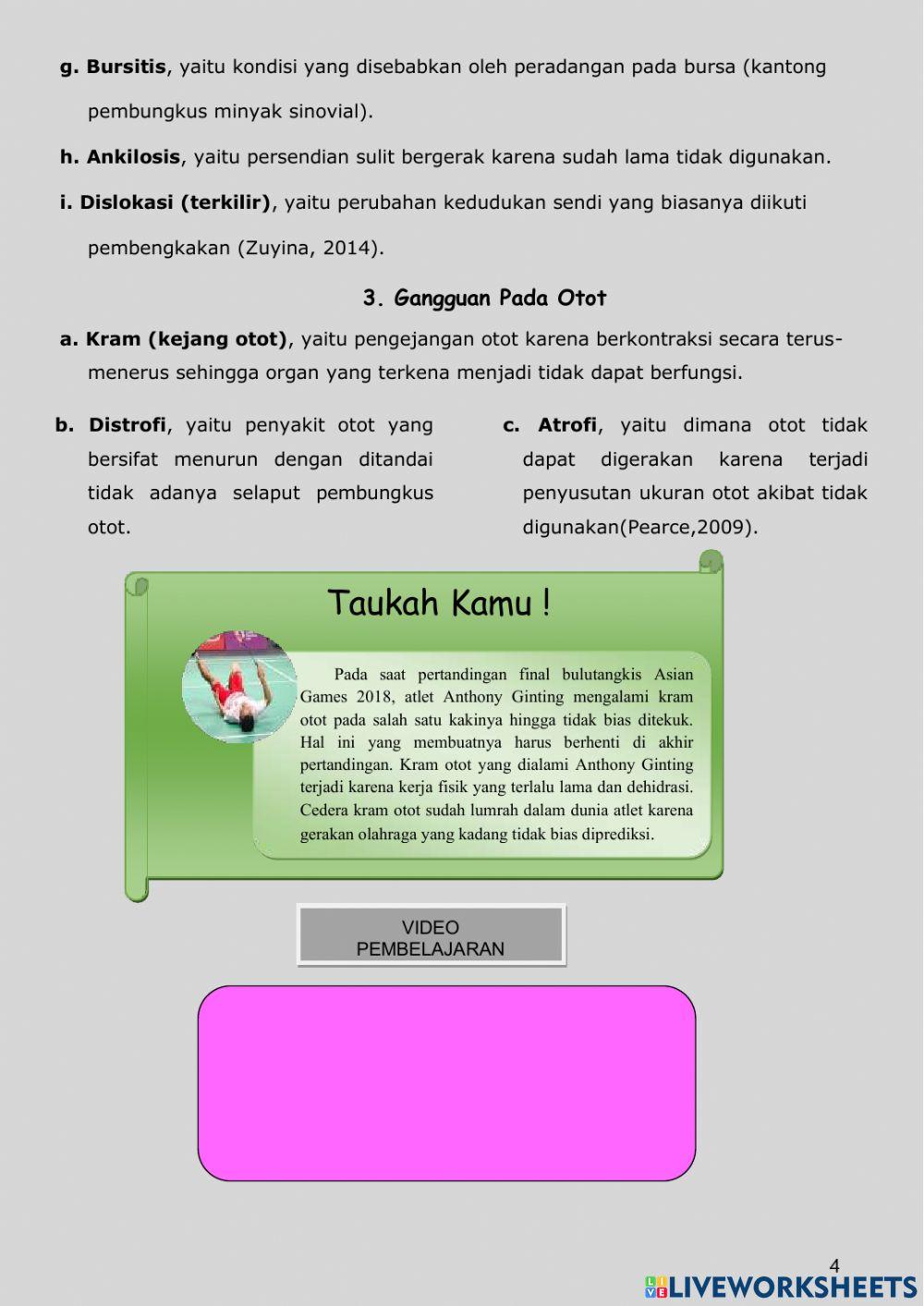 Gangguan sistem gerak manusia