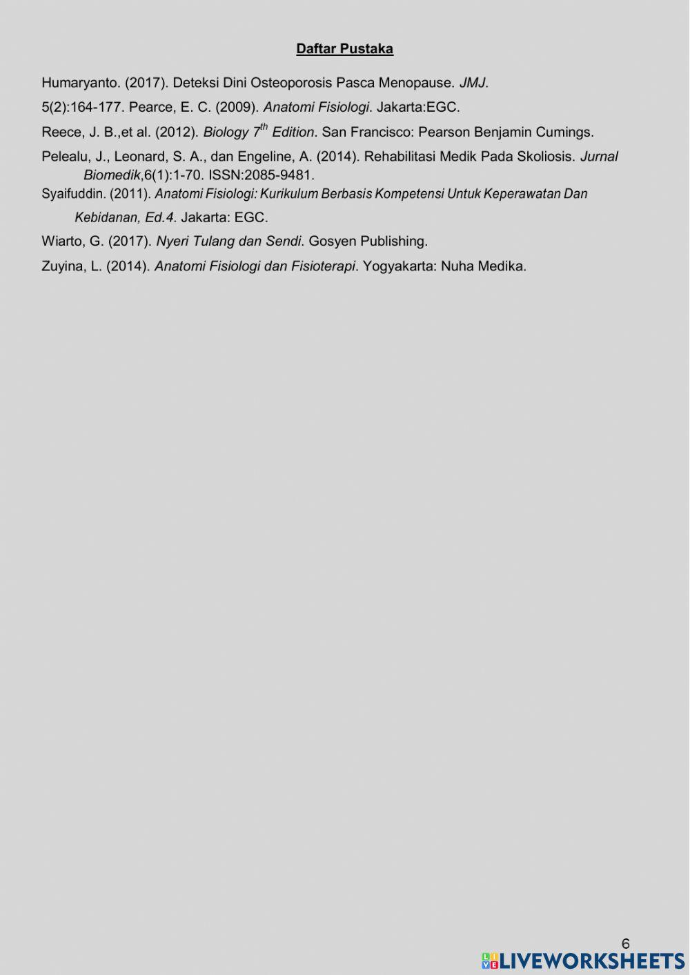 Gangguan sistem gerak manusia