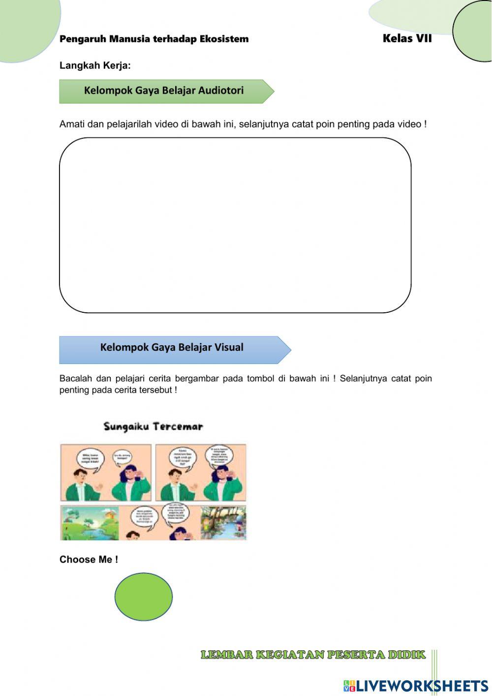 E-LKPD Pengaruh Manusia Terhadap Ekosistem