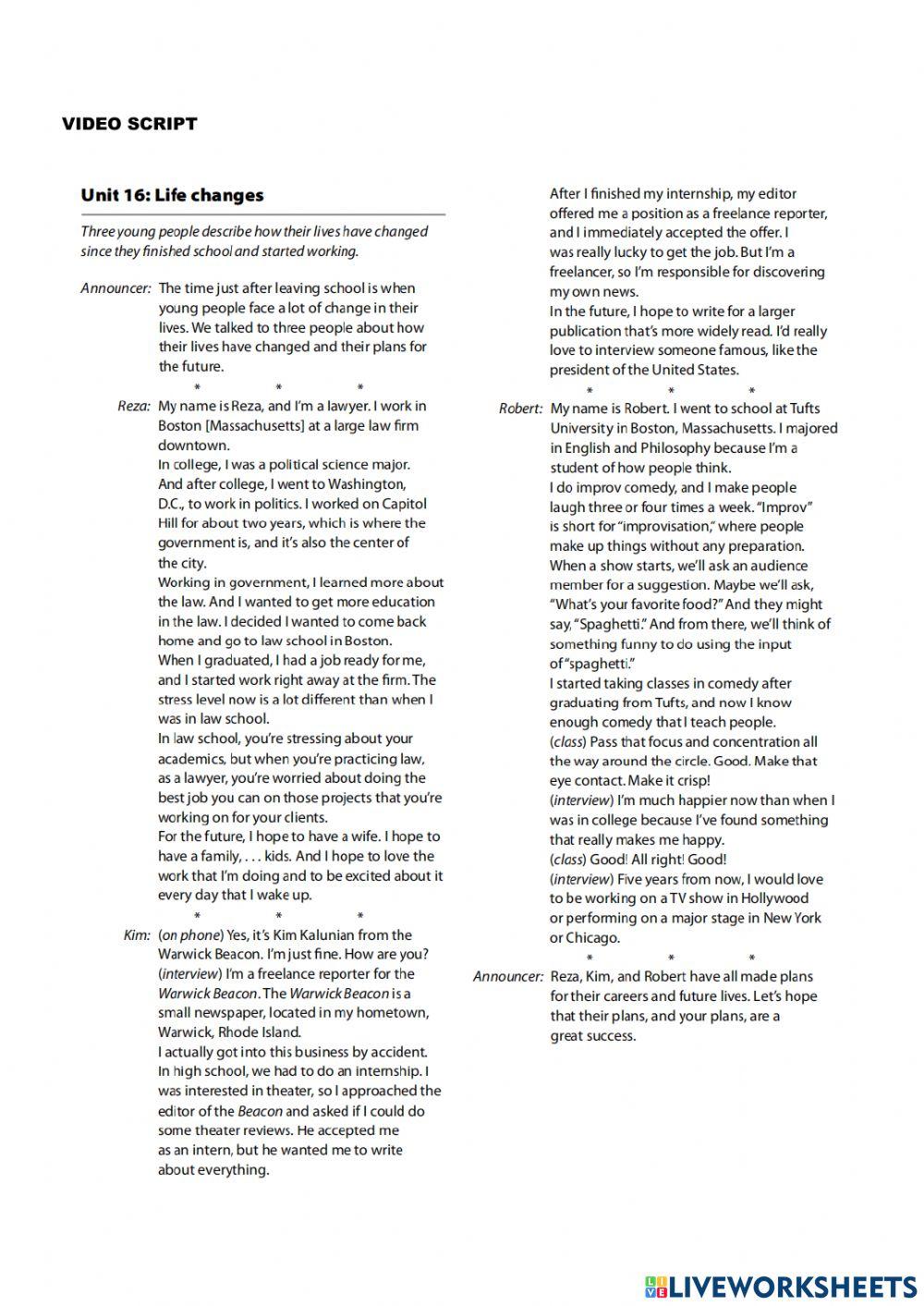 Interchange 1 unit 16