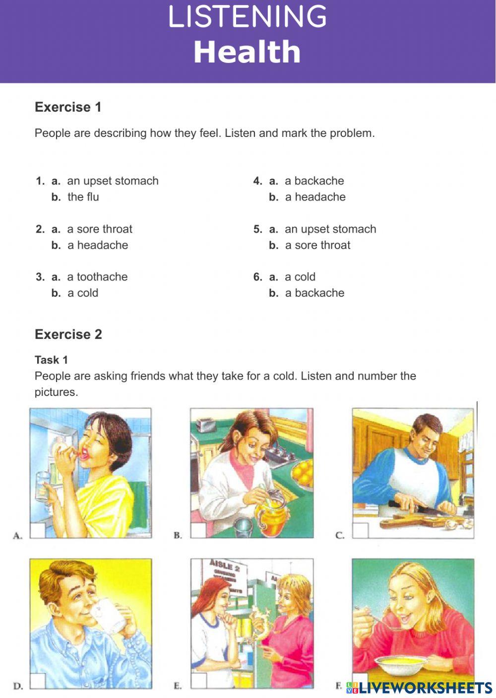 Health - A2 listening