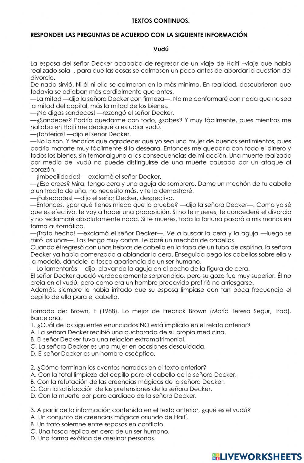 Lectura continuo y discontinuo