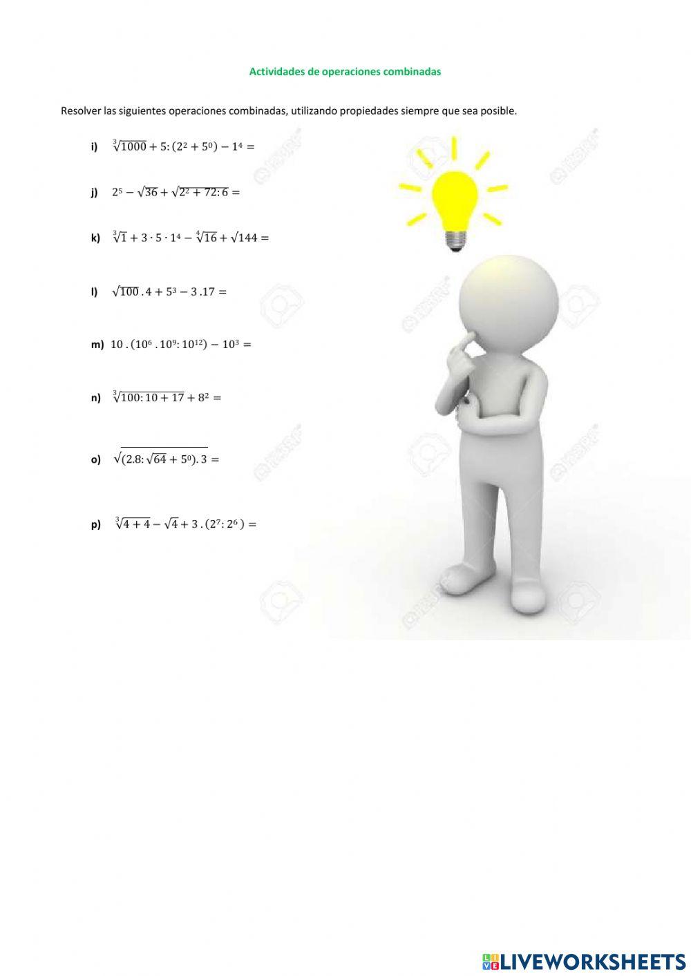 Operaciones combinadas