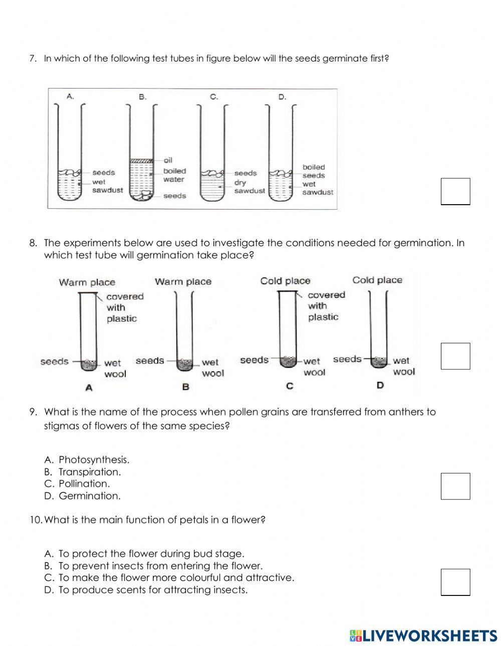Reproduction in plants